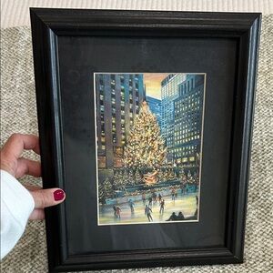 Framed Rockefeller Christmas Tree Artwork